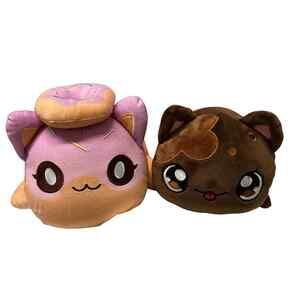 Catface MeeMeows Donut Cat and Coke Cat Plush Toys - Lot of Two